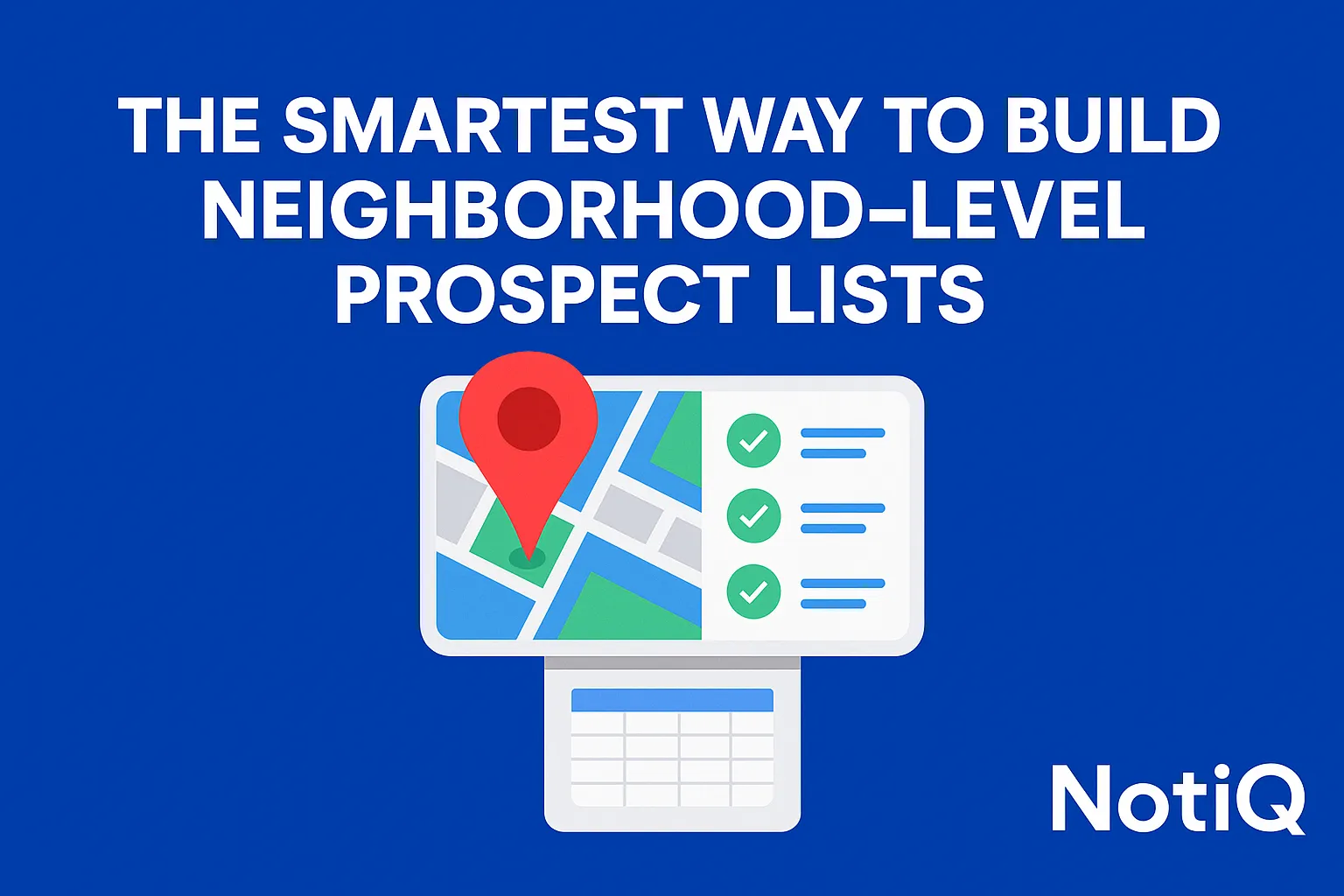 A person using Google Maps on a laptop, analyzing neighborhood data for prospect list building.