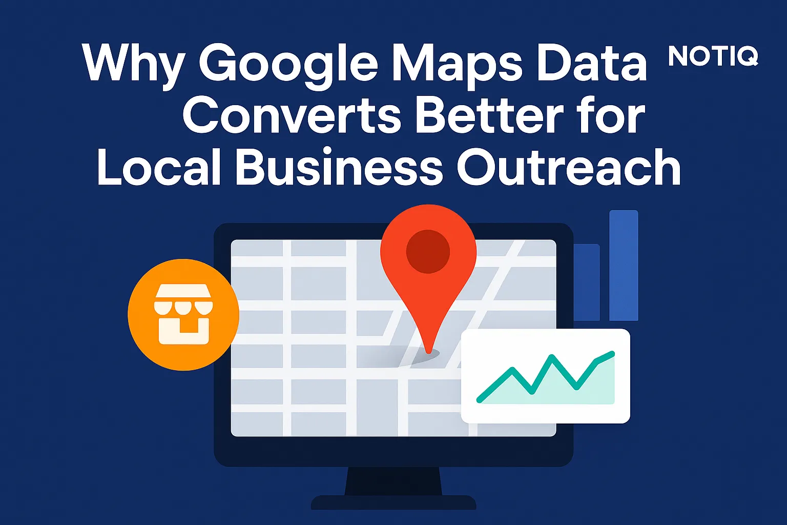 A local business owner engaging with Google Maps on a smartphone, highlighting data-driven outreach strategies.